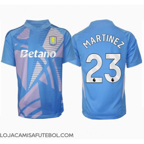 Camisa de Futebol Aston Villa Emiliano Martinez #23 Goleiro Equipamento Alternativo 2024-25 Manga Curta